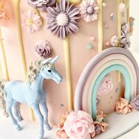 Torte Einhorn und Regenbogen